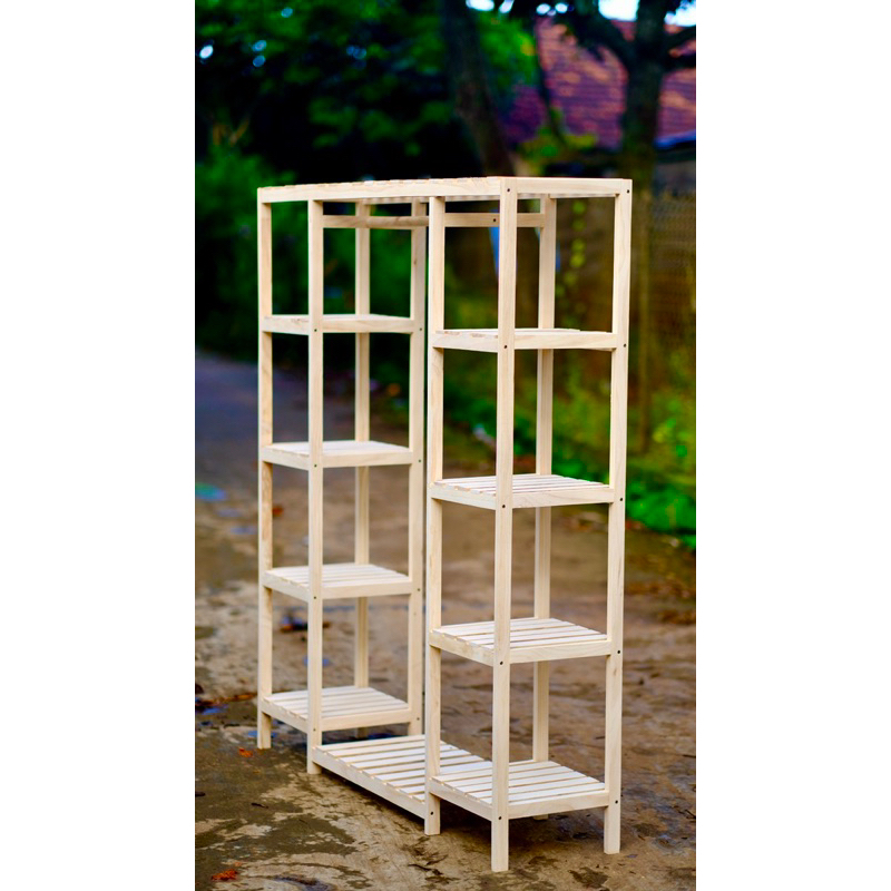 Tủ 3 Gian Nhiều Ngăn Gỗ Thông Nhập Khẩu Cao Cấp