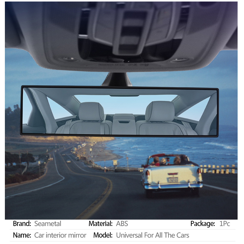 30cm HD Car Rear View Mirror Wide-angle Panoramic Reverse Back Parking Reference