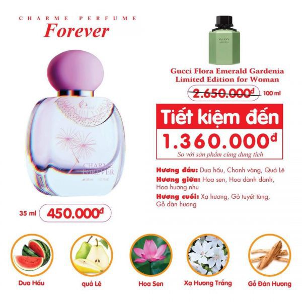 [HCM]Nước Hoa Nữ FOREVER 35ML - Hàng Chính Hãng