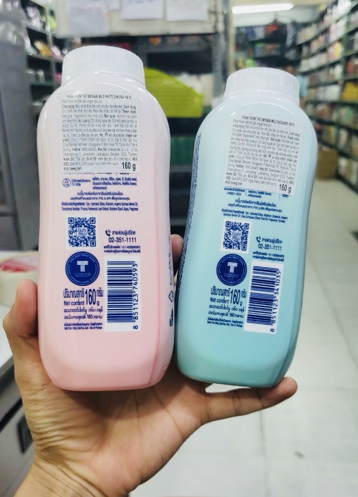 Phấn Rôm Babi Mild Thái Lan Cho Bé 160g