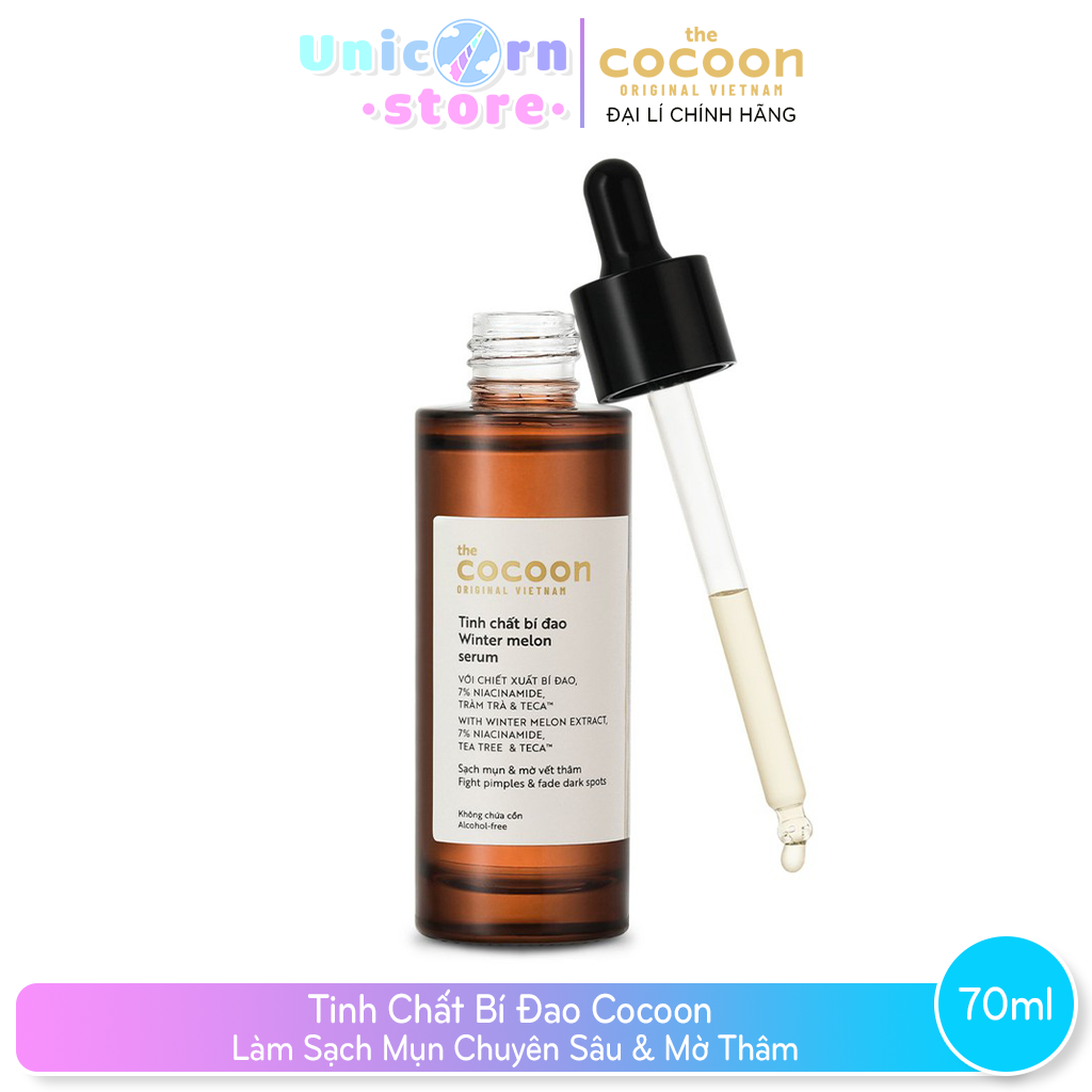 Tinh chất bí đao cocoon làm sạch mụn chuyên sâu & mờ thâm 70ml