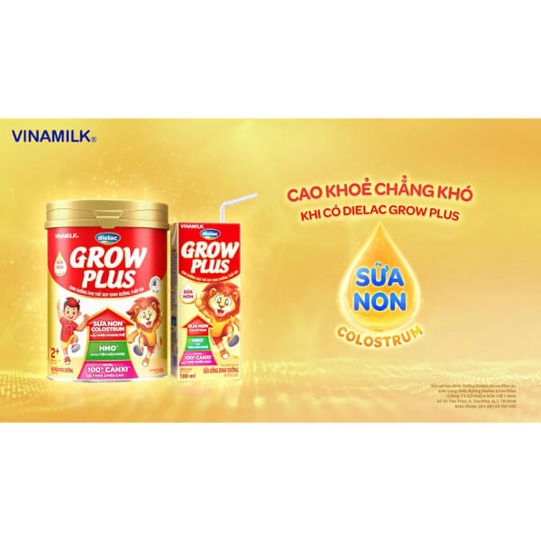 Sữa Dielac Grow Plus 1+, 1-2 tuổi, (sữa non ) 850g
