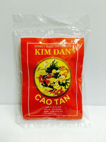 Cao tan kim đan 1 gói 2 lá