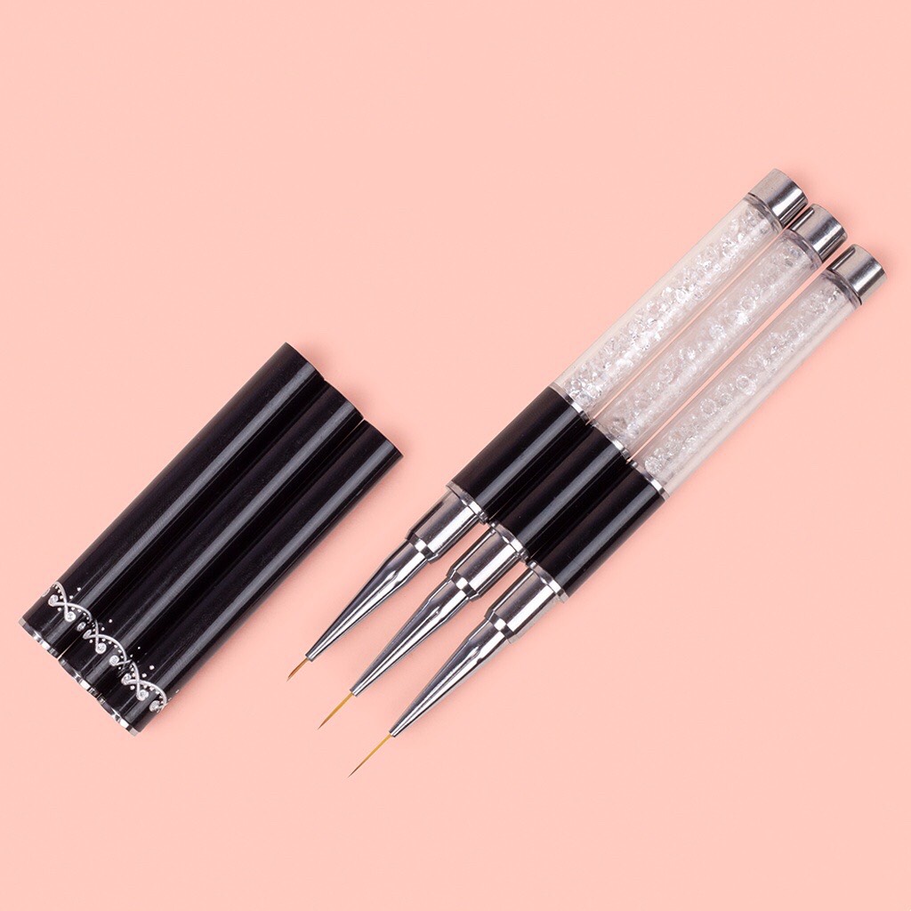 Cọ nét cán đá cao cấp 3 sizes (7mm; 9mm; 11mm) - Cọ vẽ nail chuyên dụng (lẻ chiếc)