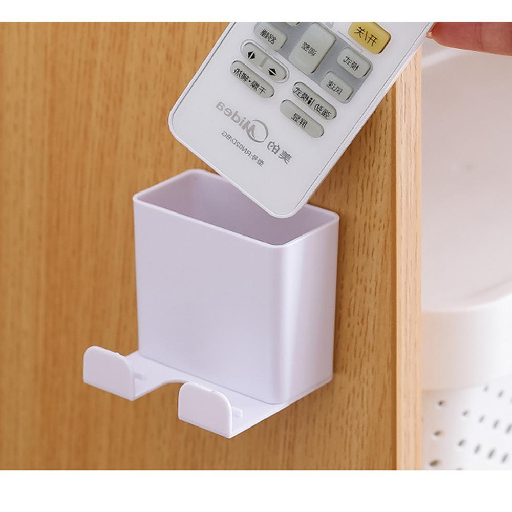 Kệ đựng remote máy lạnh - Hộp đựng điều khiển - Gía lưu trử sạc điện thoại dán tường -Có móc máng chui điện