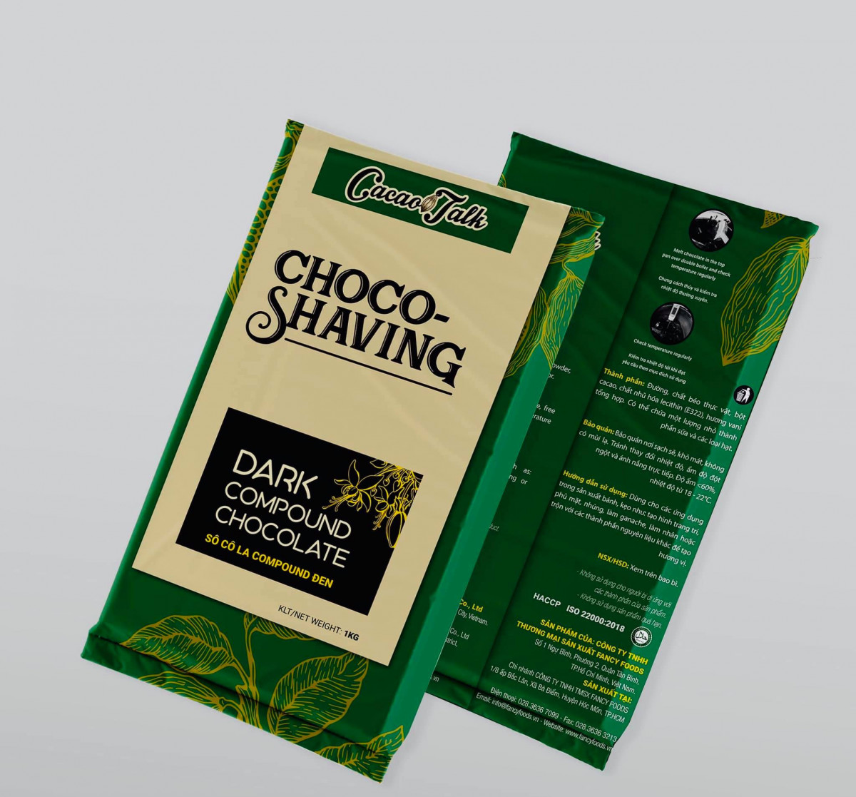 Choco Shaving Đen Cacao Talk 1kg