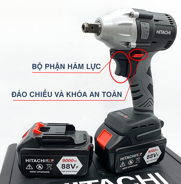 máy siết bulong hitachi 88v 2 pin