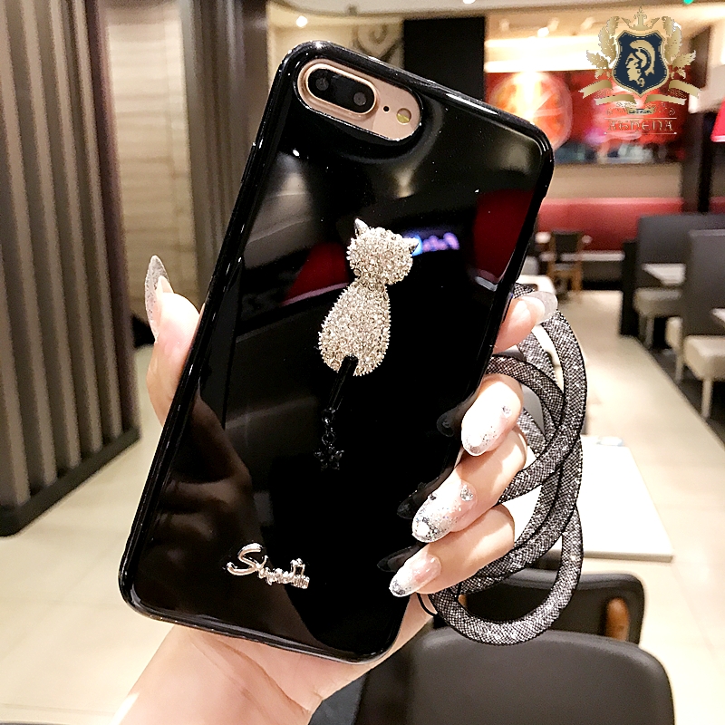 Ốp lưng Iphone [CHƯA AI BÁN-VIDEO] Ốp lưng IP Mèo đính đá IP6plus/6Splus/7plus/8plus/IPX/IPXs