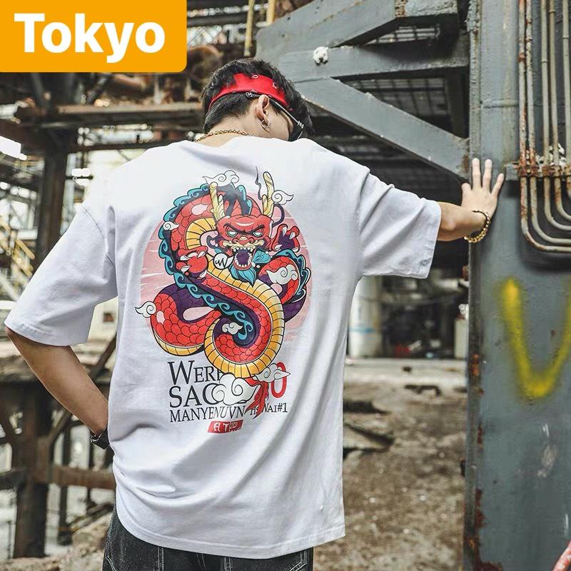 ÁO THUN NAM NỮ UNISEX LONG VƯƠNG SHIMIKI FORM RỘNG NHẬT BẢN HOT TREND MẠNH MẼ SÀNH ĐIỆU VẢI DÀY MỊN - TOKYO FASHION