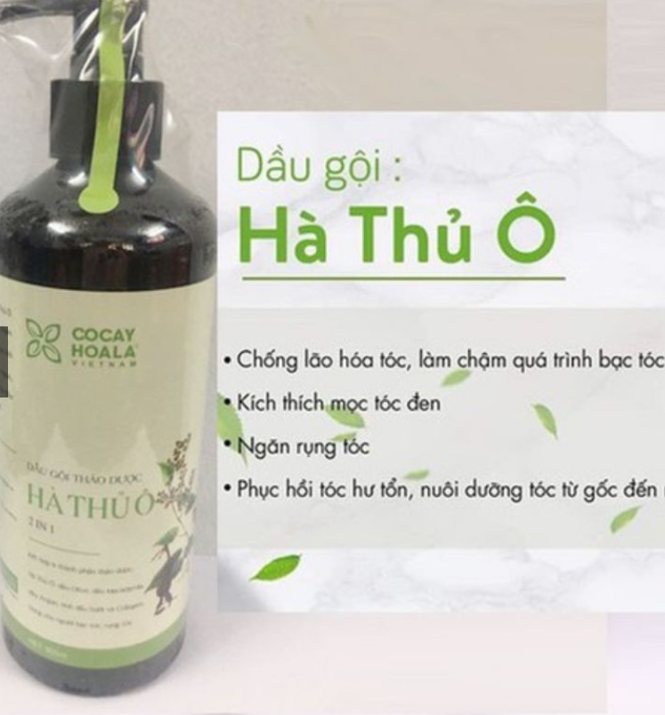 DẦU GỘI THẢO DƯỢC HÀ THỦ Ô CHAI 800ml
