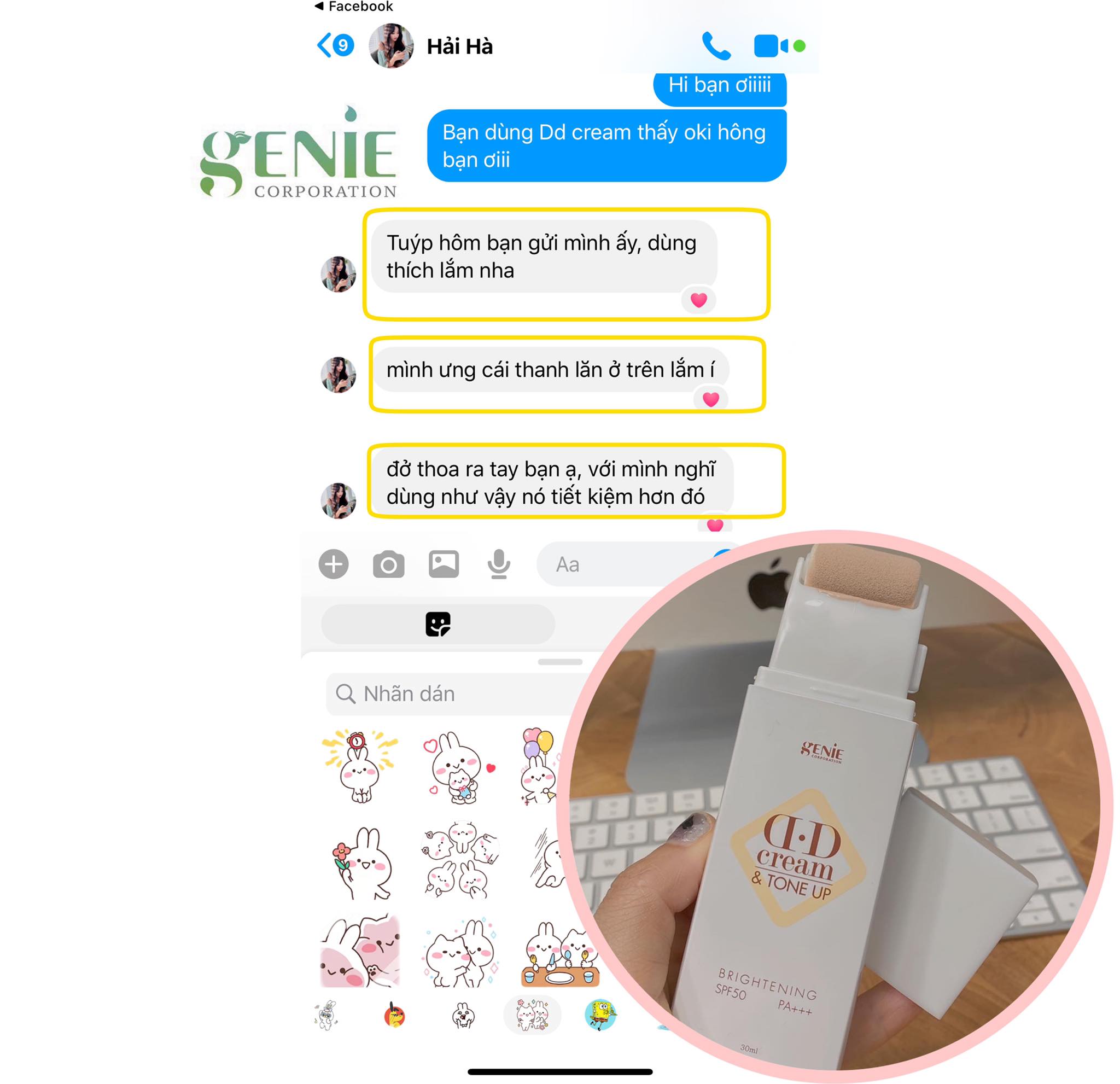 Kem Nền DD Cream Tone Up Genie 50ml
