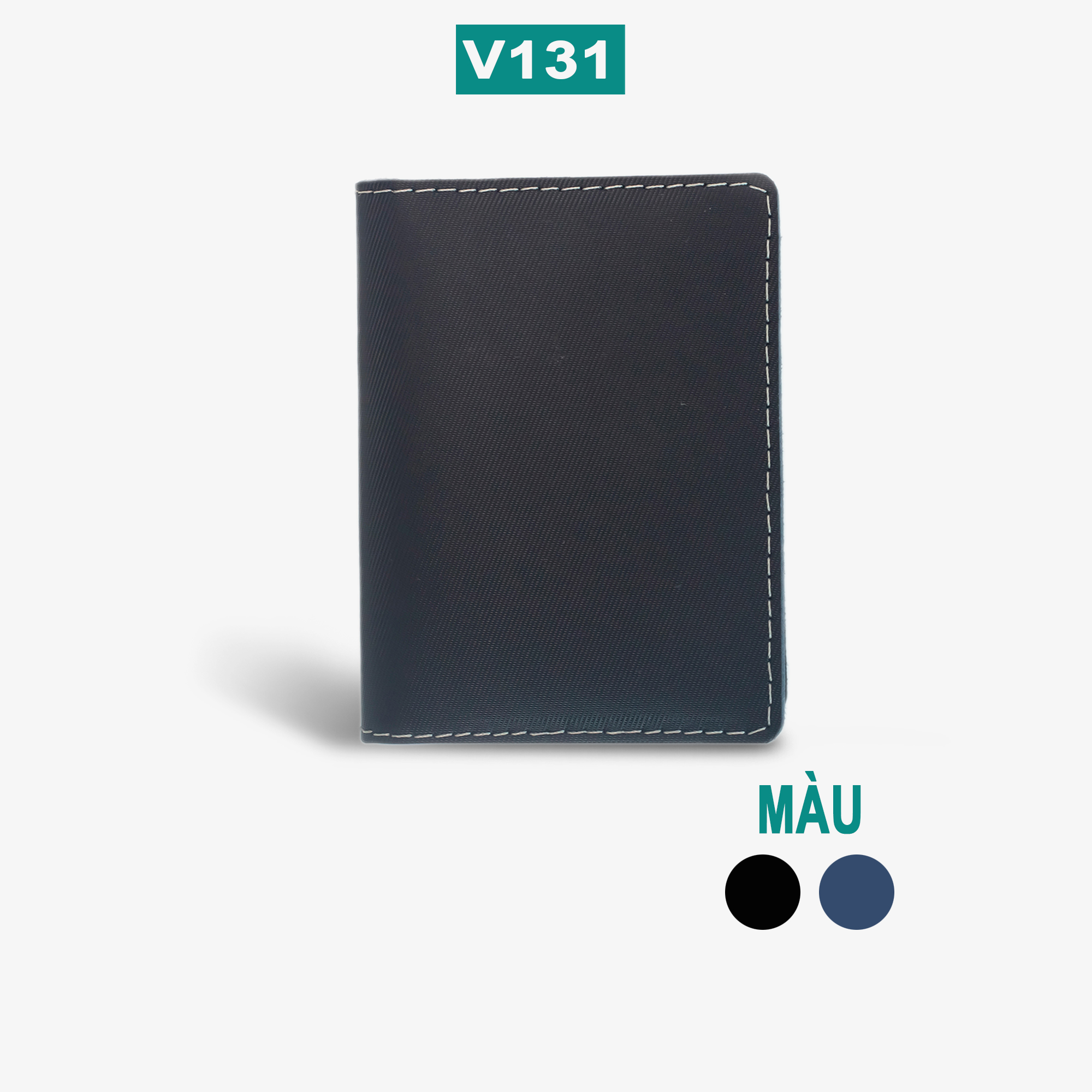 Ví đựng thẻ da bò V131, ví namecard da thật, nhỏ gọn, khâu tay thủ công, ví mini nam đường chỉ tinh tế, thương hiệu Bụi leather chuyên đồ da thật, bảo hành 12 tháng