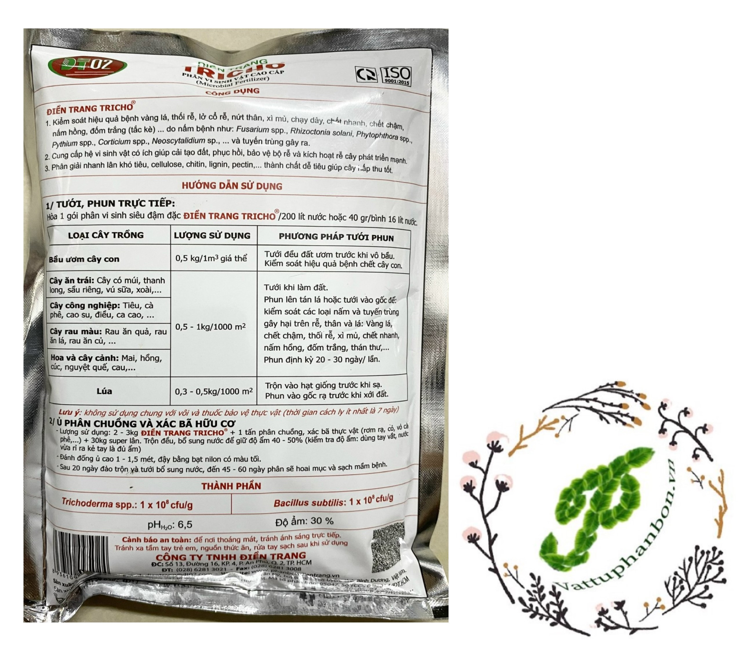 Tricho Phân Vi Sinh Vật Cao Cấp (Microbial Fertilizer) - #598A# 500g