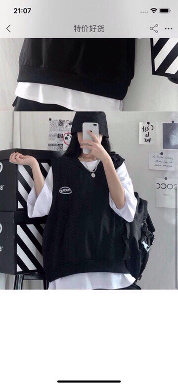 SÉT GILE 2 ÁO ĐEN,TRẮNG STYLE HÀN QUỐC
