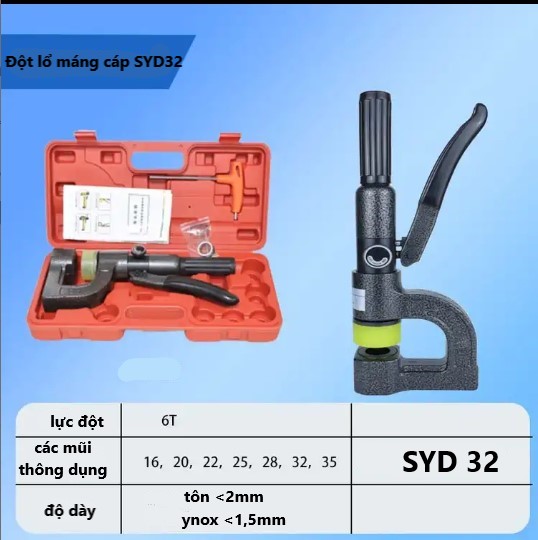 [HCM]MÁY ĐỘT LỔ THỦY LỰC MÁNG CÁP ĐIỆN SYD32