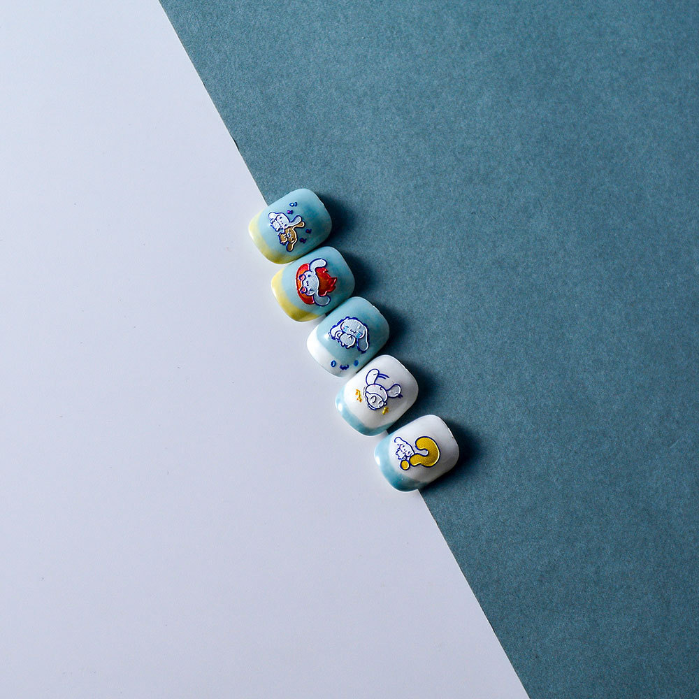Sticker Lụa Nổi 5D | Thỏ Cinnamoroll | Hình Dán Móng Tay TS-198