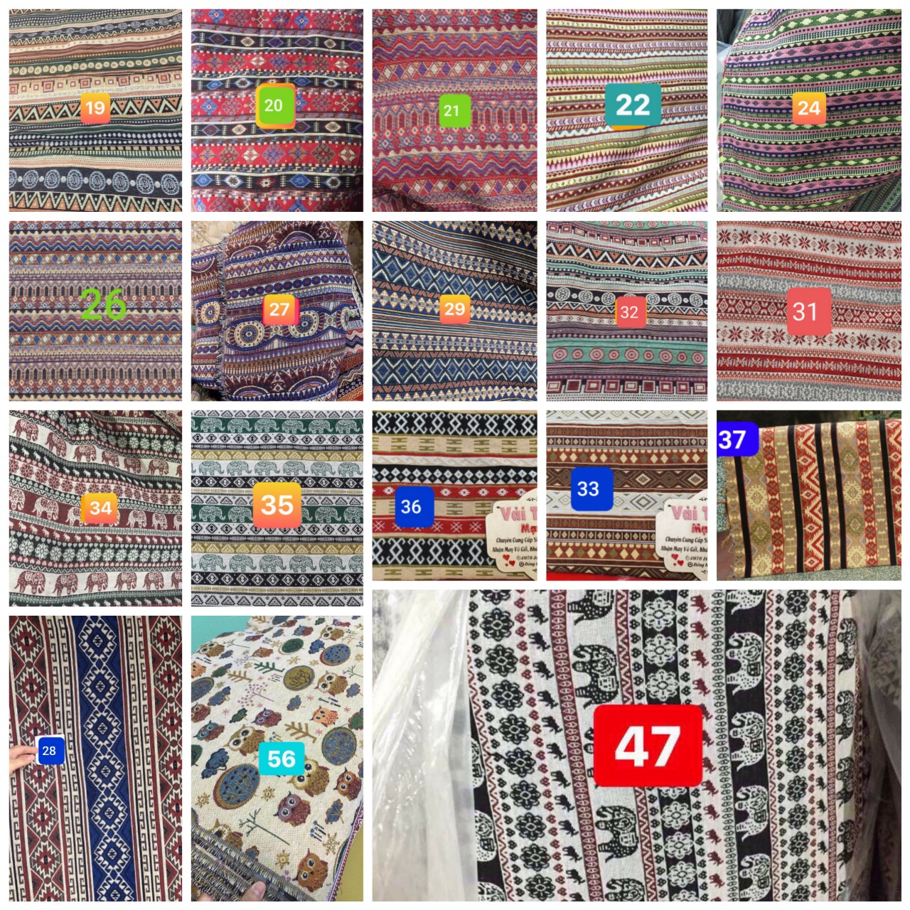 vải thổ cẩm kích thước 2m ×1,5m