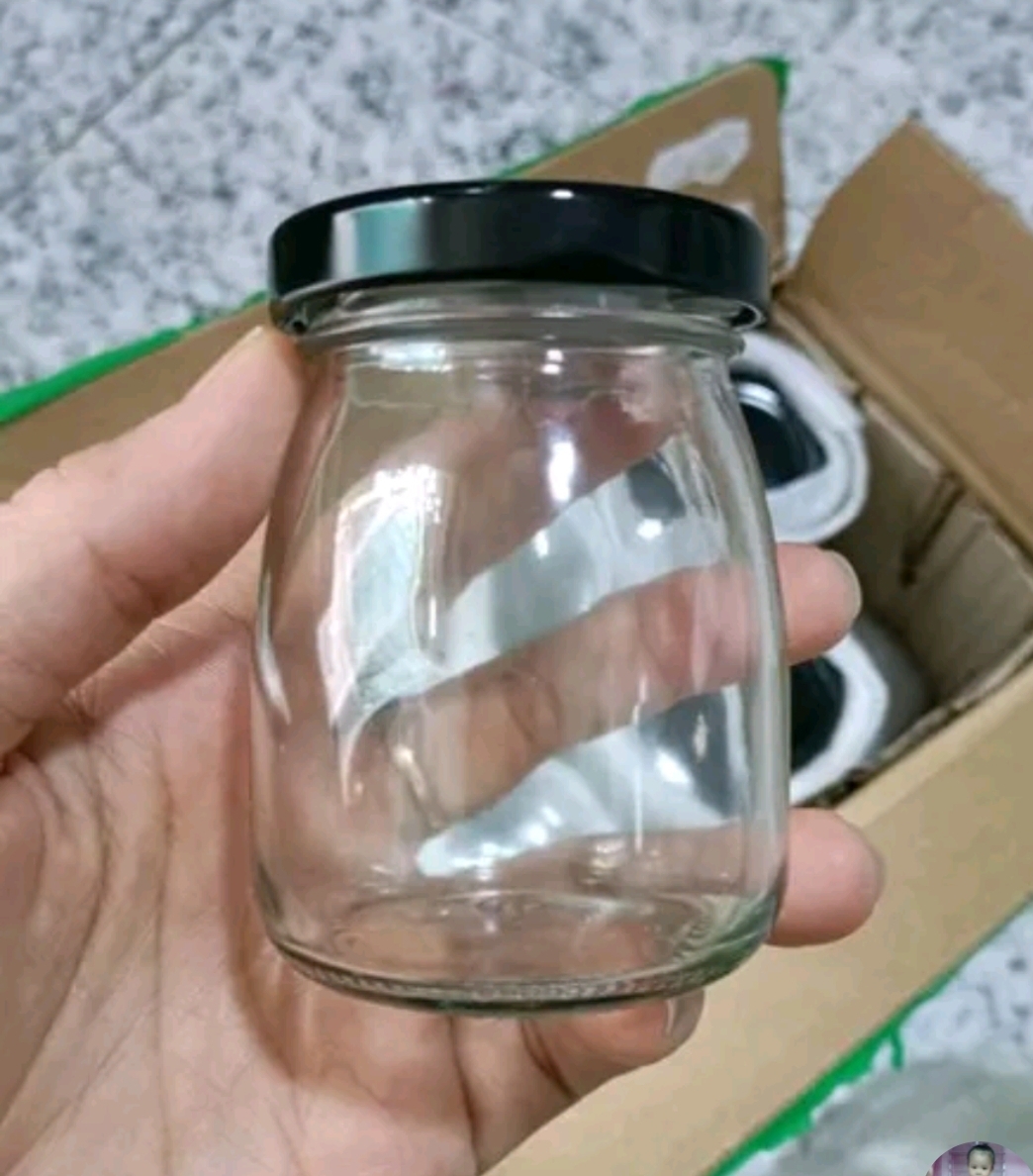 hủ thủy tinh 100ml nắp thiếc làm sữa chua, chưng yến