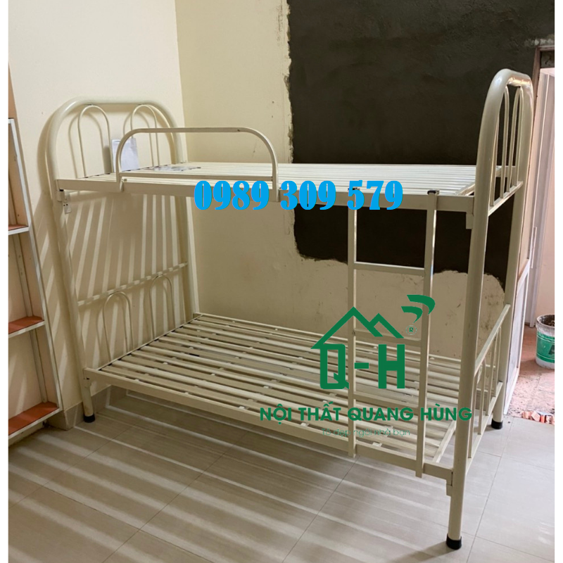 Giường tầng sắt ống tròn chắc chắn giao nhanh hcm