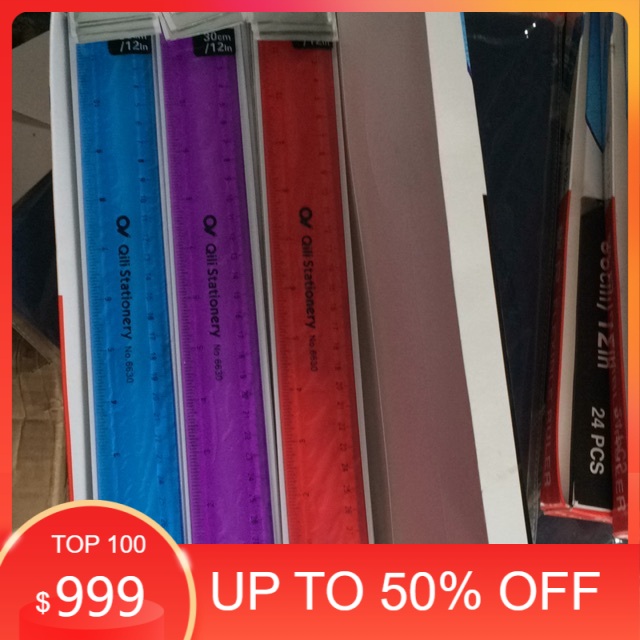 Combo 50c thước kẻ dẻo 30cm