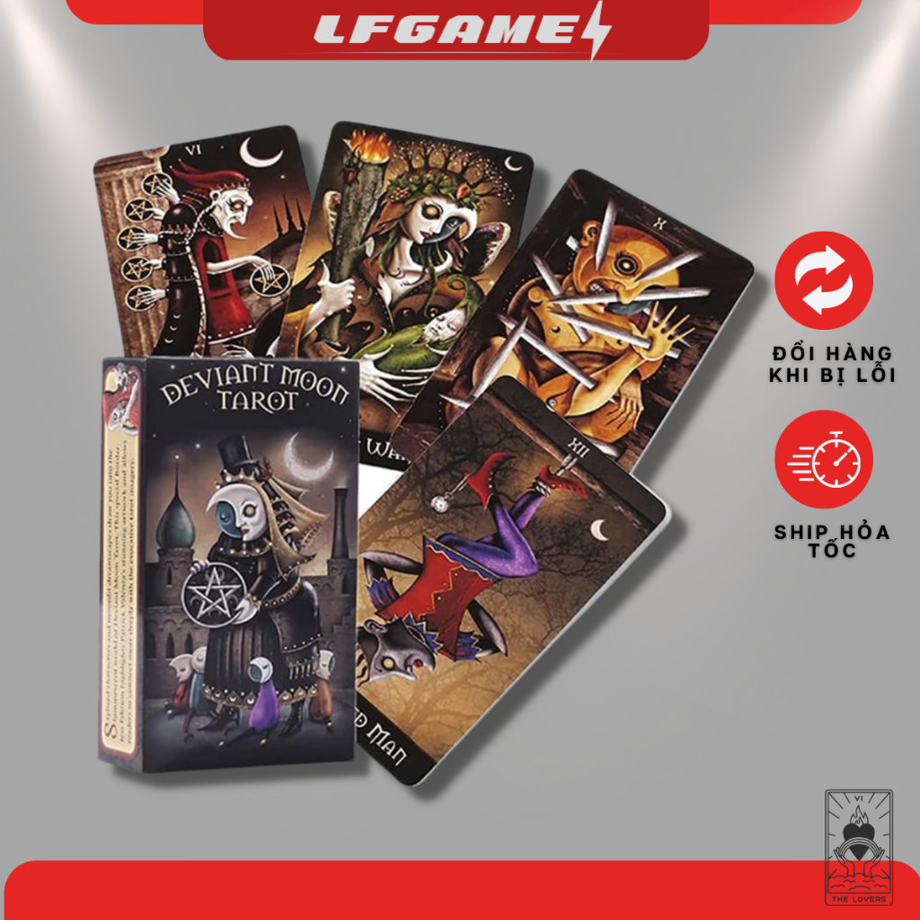 Bộ Bài Deviant Moon Tarot 78 Lá Bộ Bài tarot oracle size tiêu chuẩn