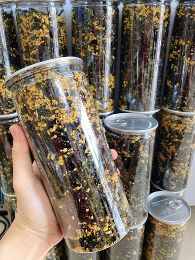 150gr RONG BIỂN CHÁY TỎI LON PET