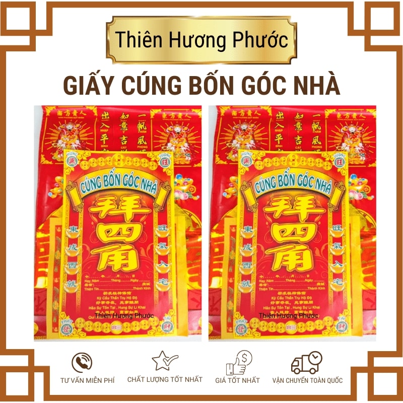 Giấy cúng 4 góc nhà cao cấp khi động thổ