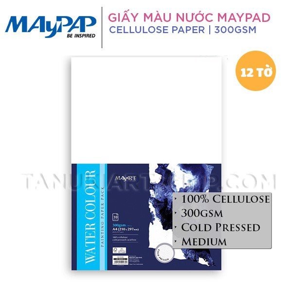 Set 10 tờ giấy màu nước MayPad A4/A3 ( Cellulose )