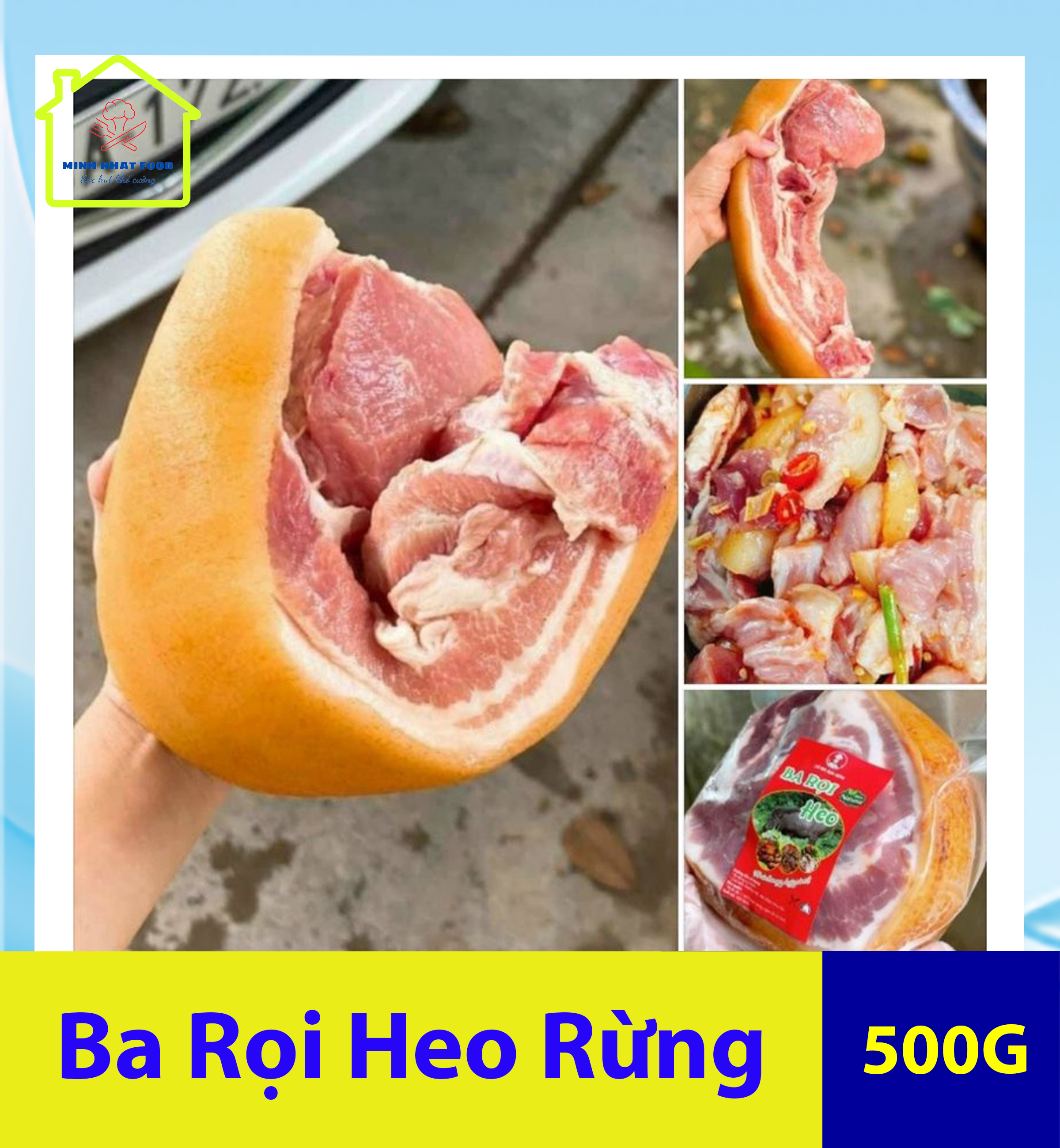 1kg ba chỉ heo rừng lai _ giao hỏa tốc 2h_cửa hàng thực phẩm minh nhật