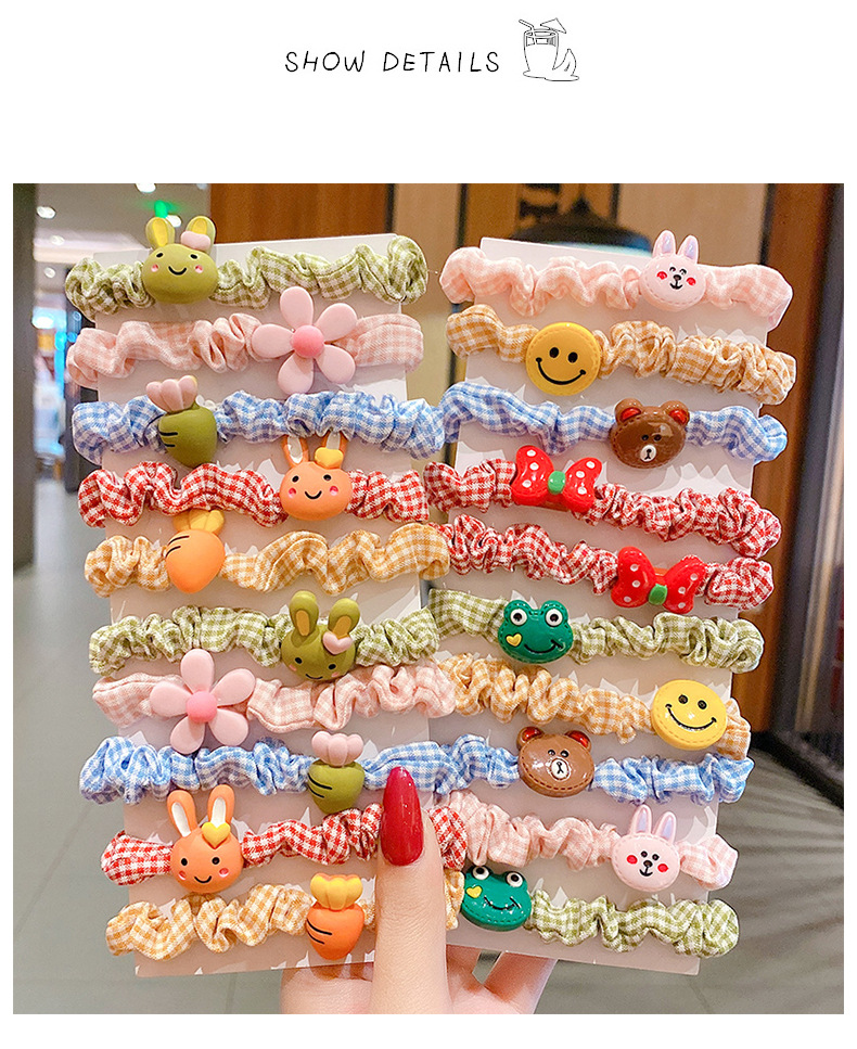 Dây buộc tóc, cột tóc scrunchies hoa quả dễ thương Hàn Quốc