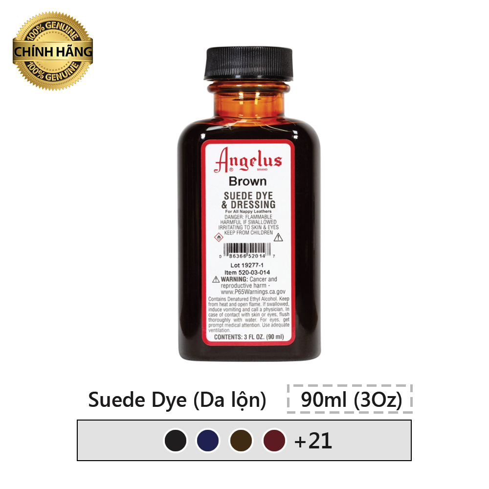 HCMThuốc nhuộm lên da lộn Angelus Suede Dye 90ml 3Oz