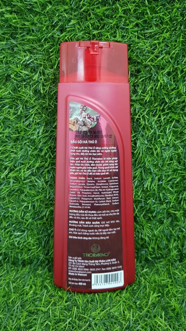 [HCM]Dầu gội hà thủ ô Thorakao 400ml