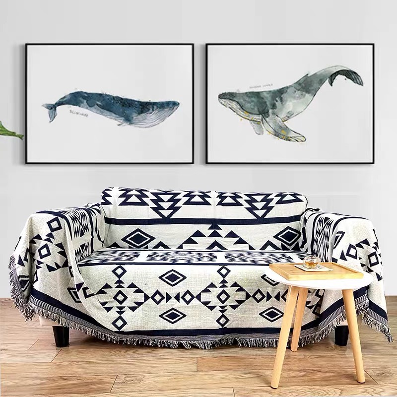 [ẢNH THẬT] Thảm vintage phủ sofa dệt 2 mặt cao cấp size lớn
