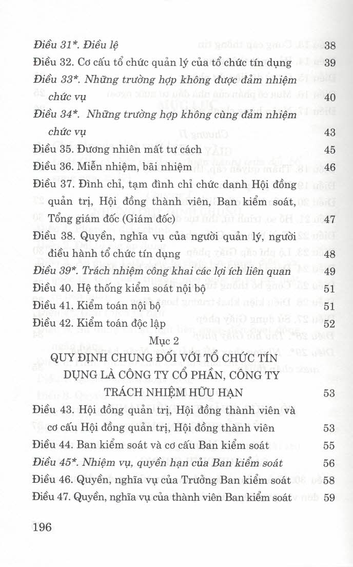 Luật Các Tổ Chức Tín Dụng (Hiện Hành)
