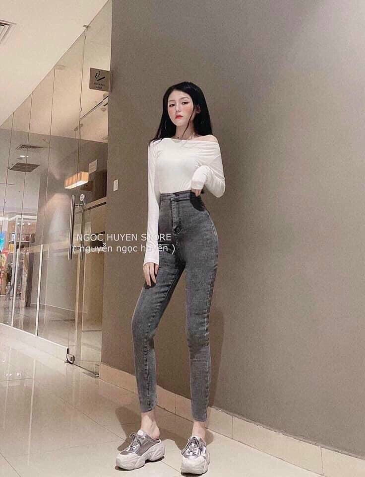 [HCM][HOT..HOT..] Quần jean nữ form chuẩn quần jean nữ chất bò co giãn lưng siêu cao khoe dáng chuẩn đẹp thời trang Binstore94 BS340