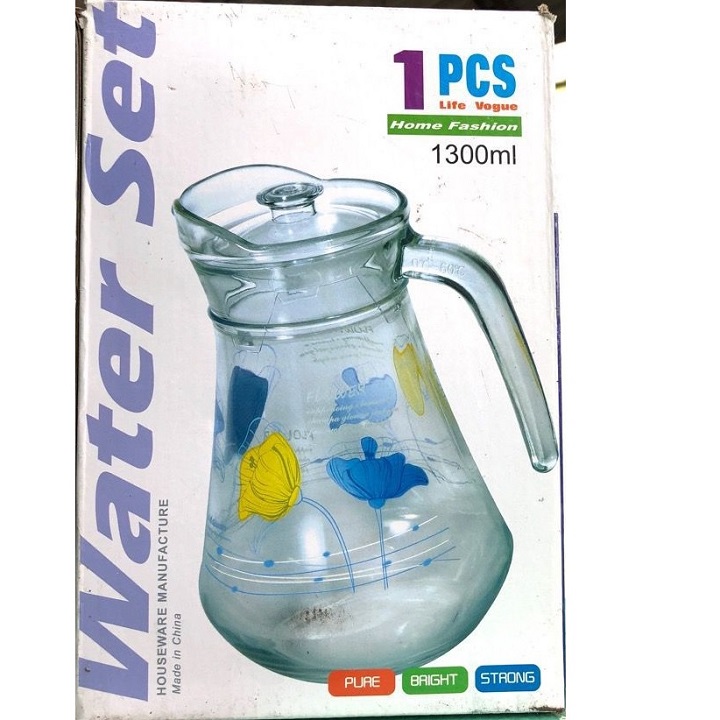 Bình đựng nước thủy tinh 1300ml cao cấp