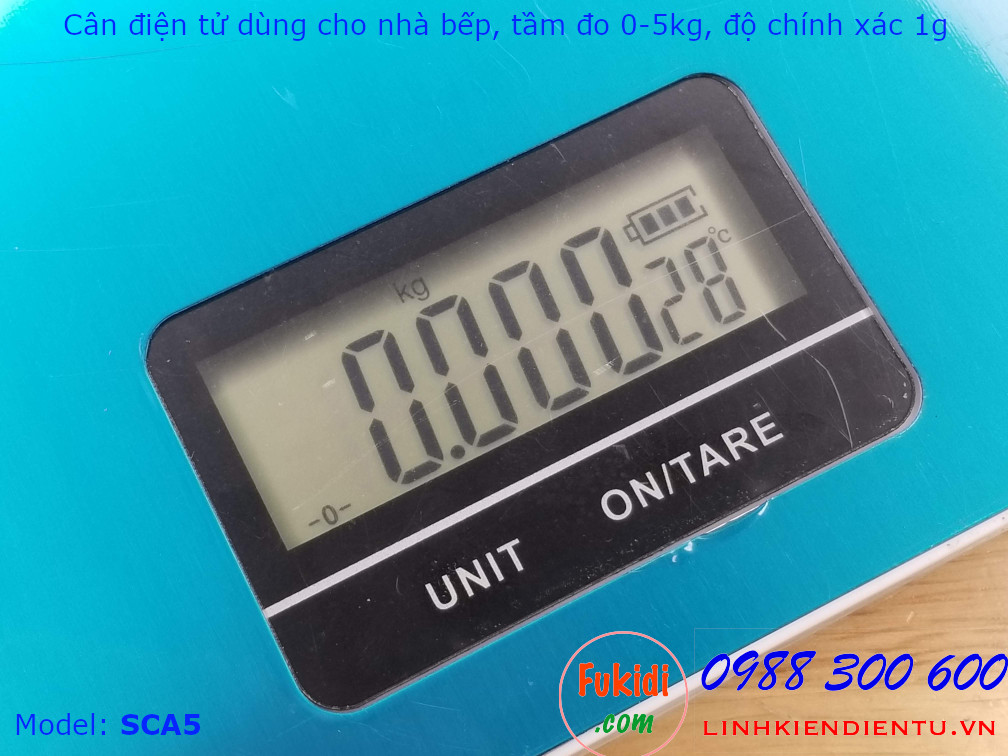 Cân điện tử mini 5kg dùng cho nhà bếp SCA5