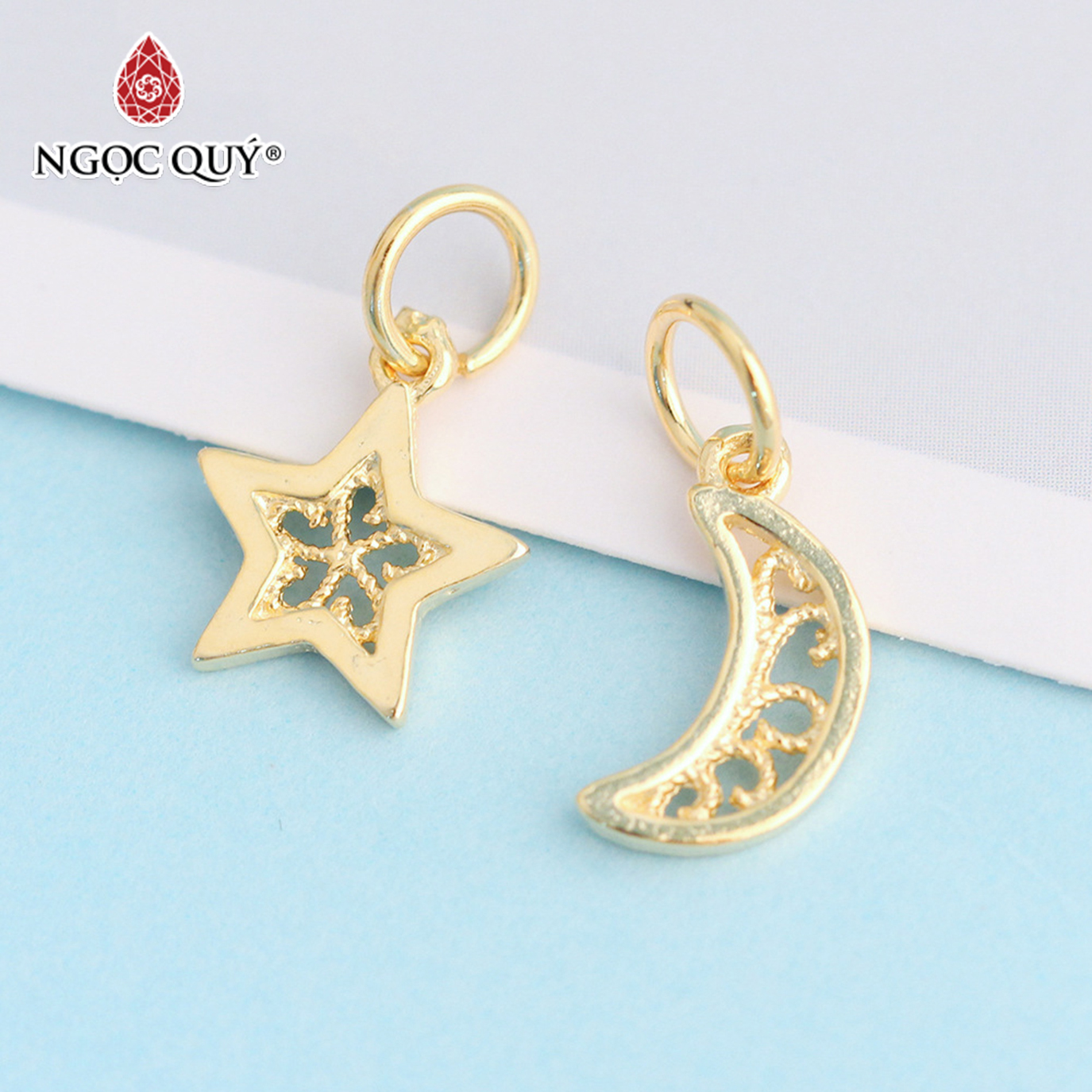 [HCM]Charm bạc hình sao 5 cánh treo- Ngọc Quý Gemstones