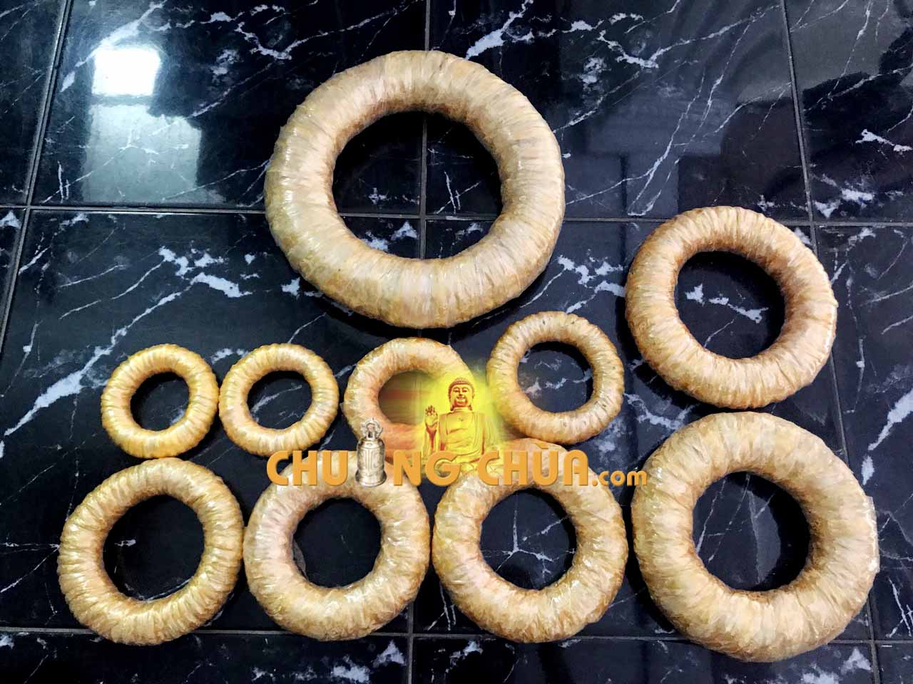 Đế chuông mõ tụng kinh 2 tay