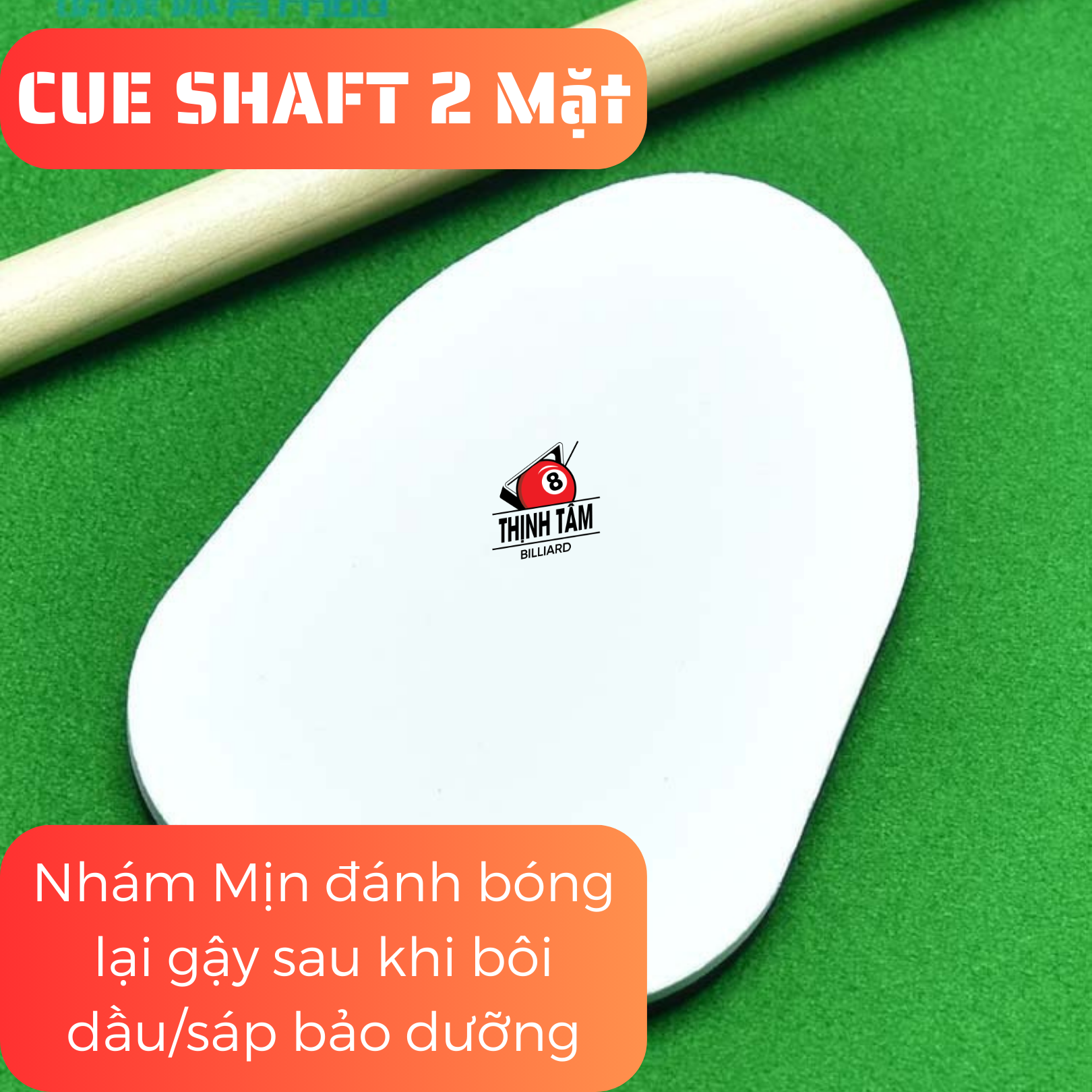 [THỊNH TÂM] Chà Nhám Đầu Cơ Bida Bi-A, Sửa Đầu Cơ Bida [ CHÀ NHÁM ]