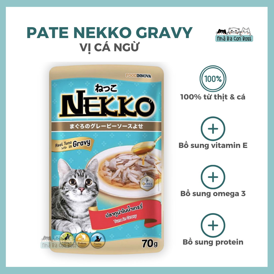 [Gói 70g] Pate Cho Mèo Nekko Gravy