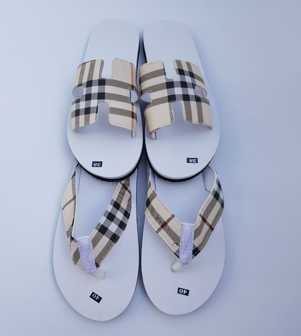 Dép cặp nam nữ ( đế trắng quai sọc vàng ) size 35 đến 44