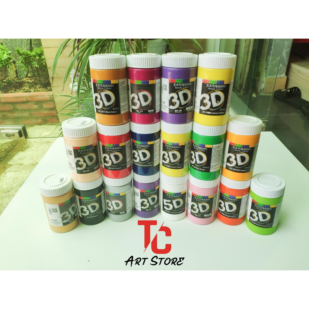 Bảng Màu 1 Màu Acrylic 3D - 5D 300Ml