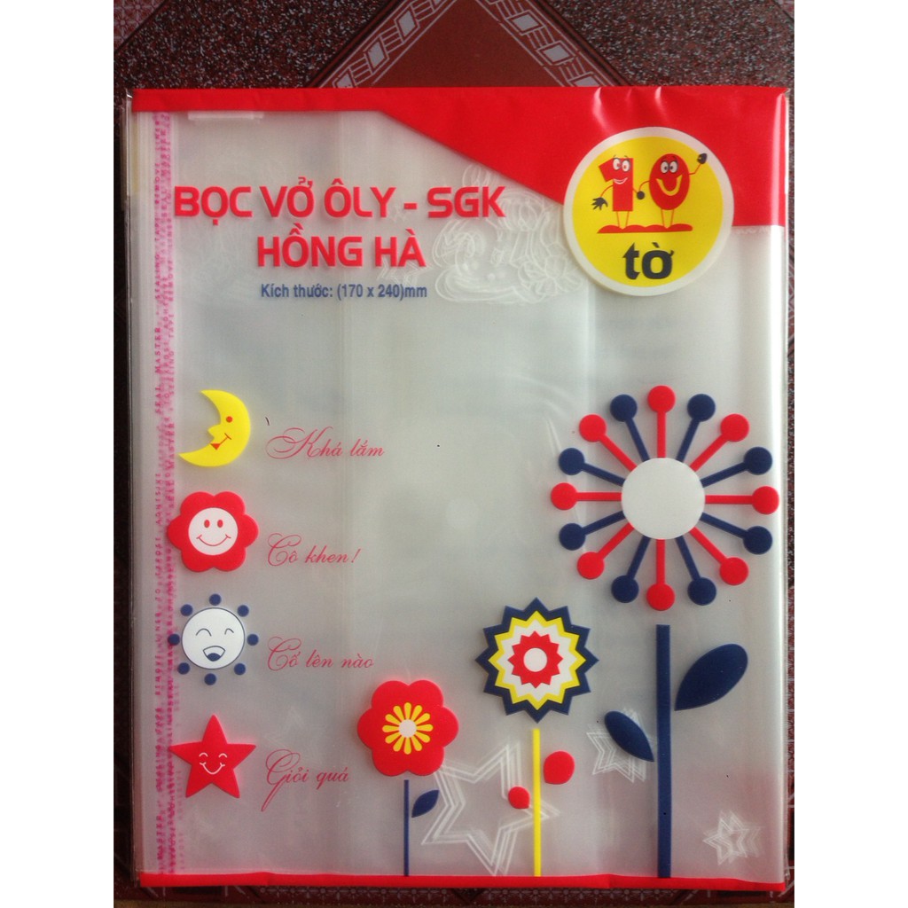 Bọc Vở Cấp 1 - Hồng Hà 10 Tờ/Tập