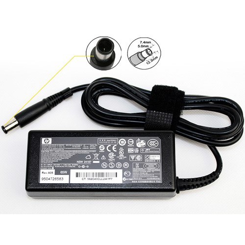 Sạc Laptop HP 18.5v-3.5a đầu kim (Đen)
