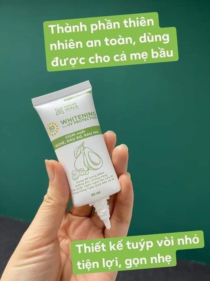[Mẫu mới] Kem chống nắng Bơ Nghệ Cocayhoala SPF50+ PA+++  [Kiềm dầu -chống thấm nước- nâng tông da]