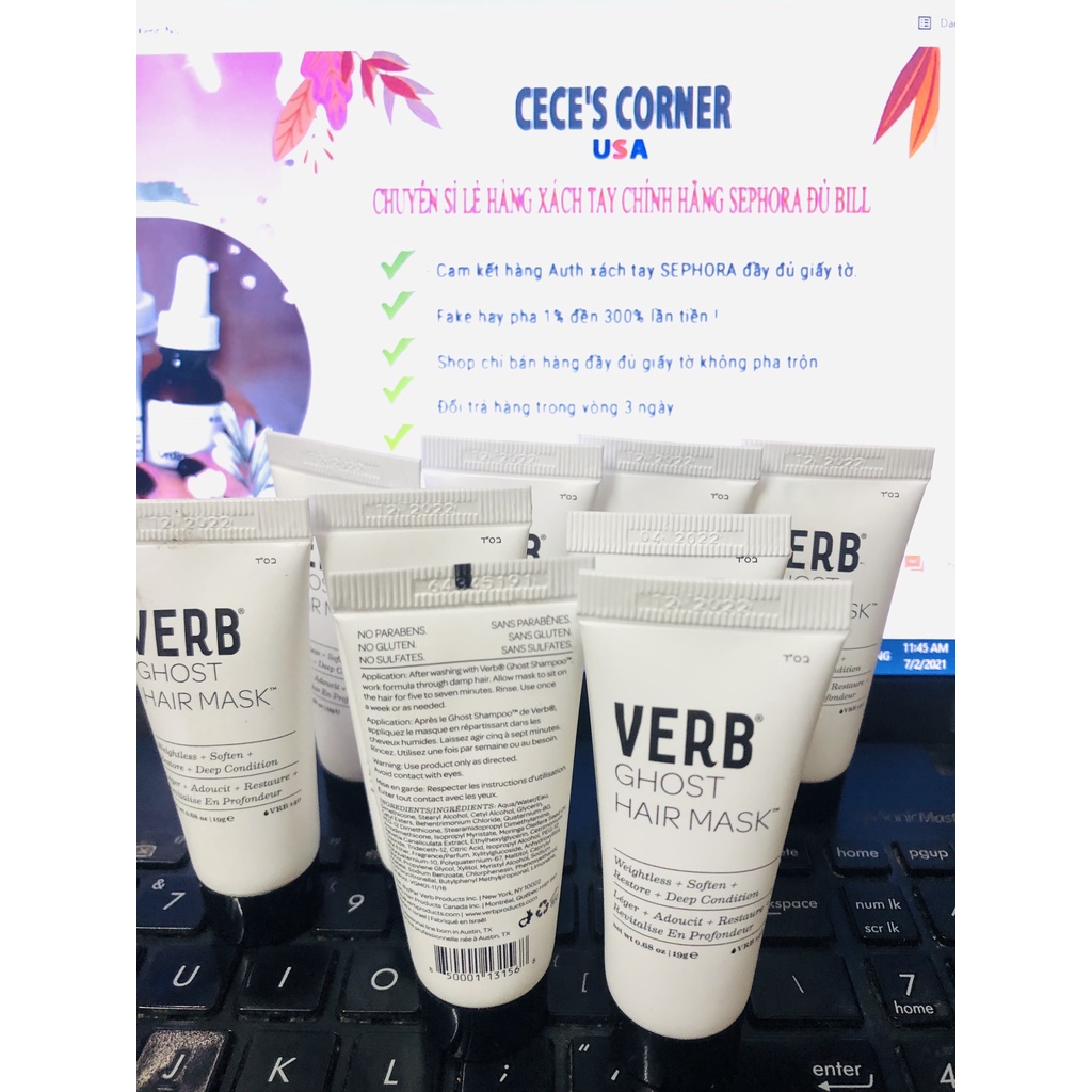 Mặt Nạ Dưỡng Tóc Verb Ghost Hair Mask 19g  [BII SEPHORA]