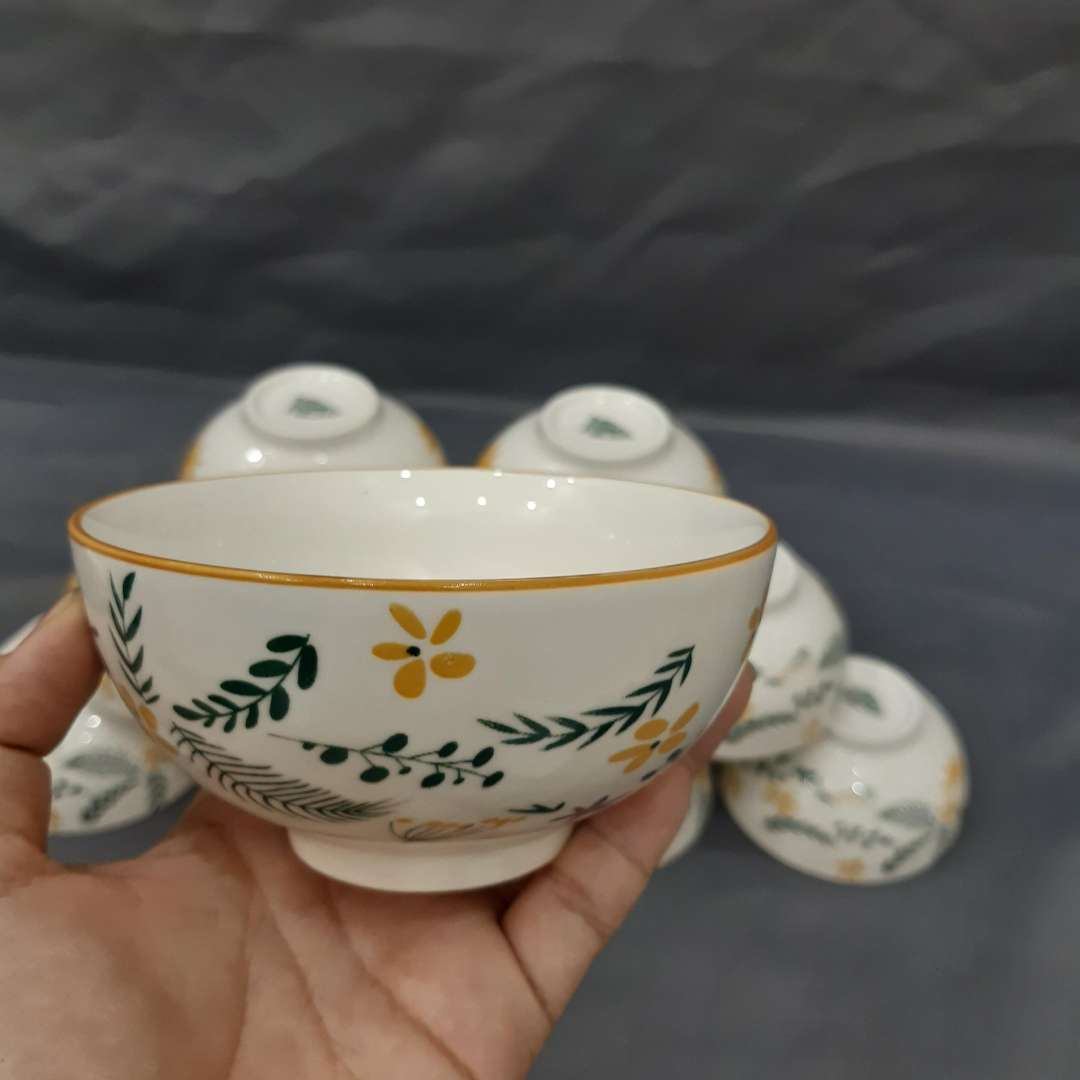 BỘ 13 món TÔ CHÉN DĨA SAO BIỂN gốm sứ (Trọn bộ gồm 6 chén cơm, 3 size dĩa, tô loe 3 size, 1 dĩa tương)