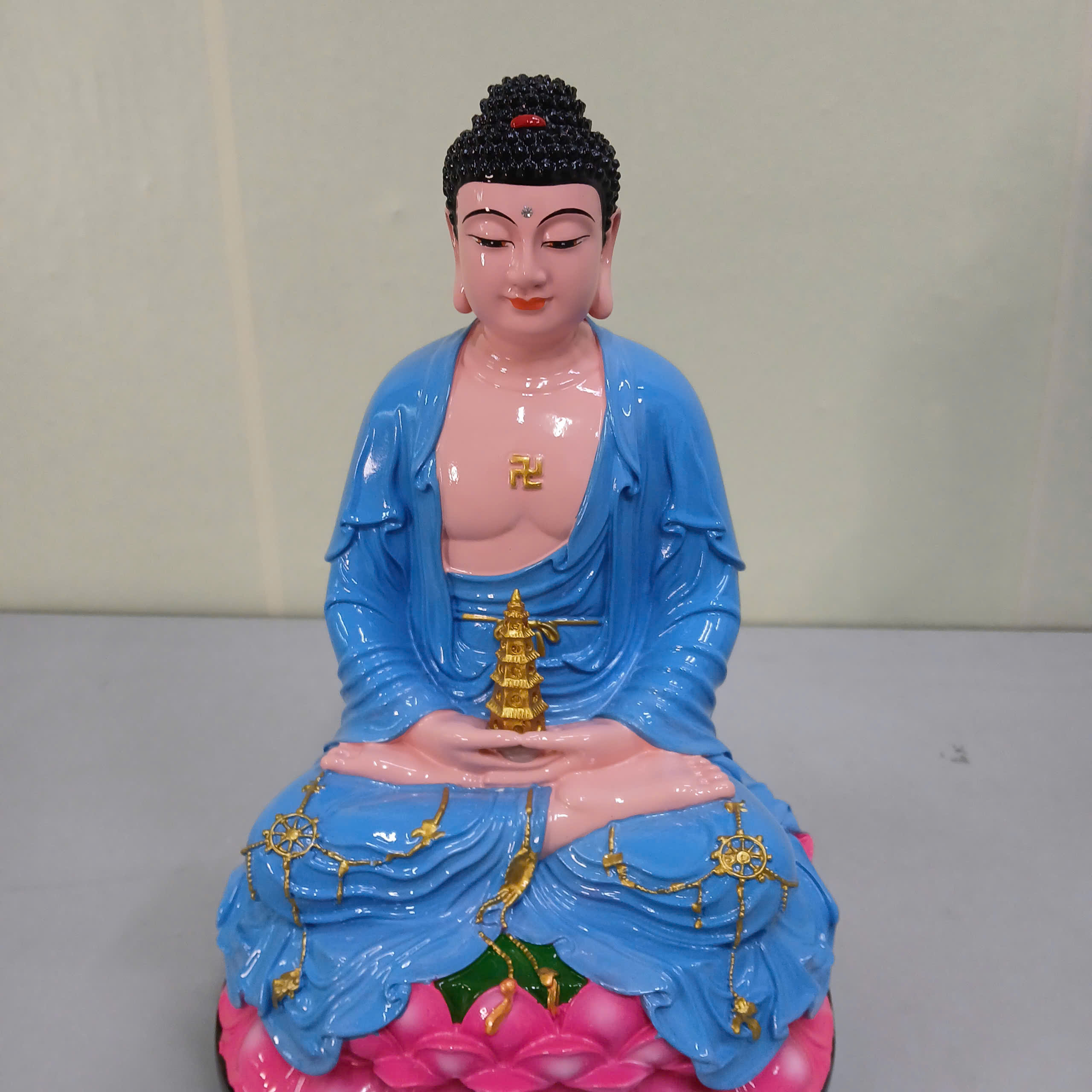 Tượng Phật Dược Sư màu Xanh 30cm