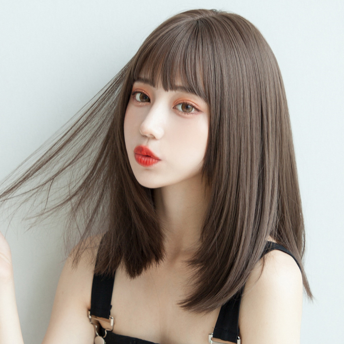 [TẶNG LƯỚI] Tóc giả nữ nguyên đầu dáng lửng 40cm - TG33